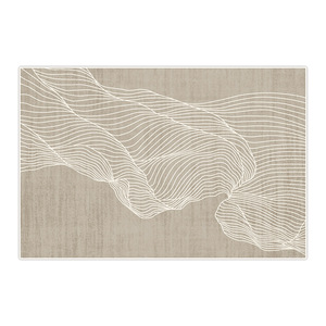 Alfombra de Lujo Abstracta de Imitación de Cachemira, Rectangular, Antideslizante, para Uso Doméstico, Sala de Estar, Dormitorio, Color Crema, Estilo 2025 - Product Image 1