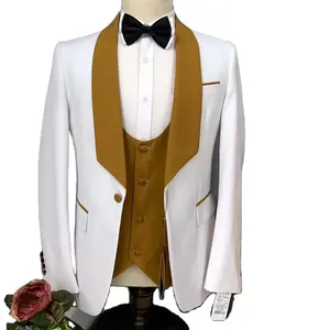 OEM Maßge schneiderte Hochzeit Männer Kleid Anzüge Slim Fit Smoking 3 Stück Anzüge Bräutigam Prom Blazer Terno Masculino Anzüge für Männer lila