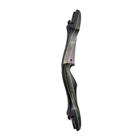 Poignée d'arc recurve ILF de 25 pouces, pour droitiers et gauchers, avec fenêtre de visée à découpe centrale, douille en bois pour branches ILF