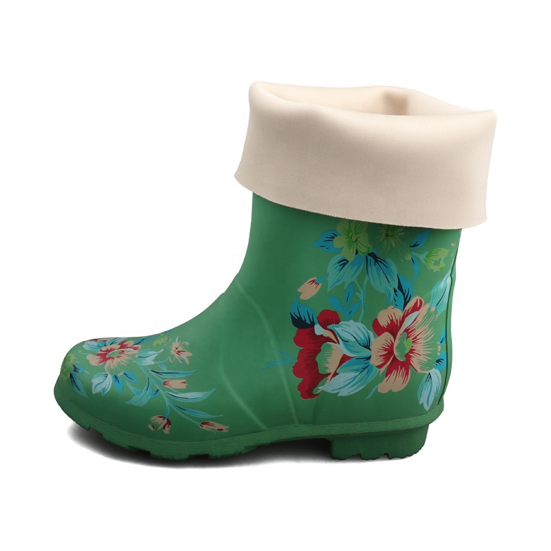 3539 Зеленые ботинки из натурального каучука, водонепроницаемые резиновые сапоги, мужские сапоги