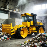 Compacteur de déchets de 23 tonnes pour la gestion des déchets, machine à rouleaux à déchets robuste, prix