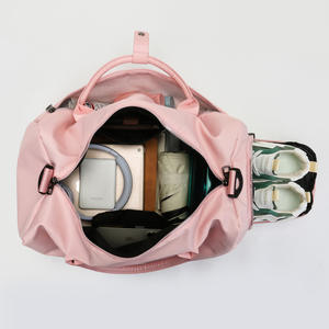 Bolsas de viaje premium ligeras de color rosa, bolsa de gimnasio y natación para mujer - Product Image 6