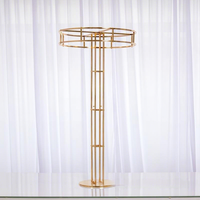 Supports de fleurs en fer pour allée de mariage, vente en gros directe usine, à un ou deux niveaux, centres de table, décoration extérieure pour table d'honneur BR-021