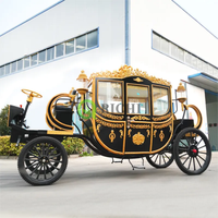 Chariot royal électrique de transport de chevaux de tourisme de mariage chariots tirés par des chevaux remorque de chariot de cheval