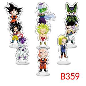 6CM 9 unids/set artesanías de plástico DRAGON BAII Buu <span class=keywords><strong>Goku</strong></span> Vegeta Cell accesorios decoración escritorio figura acrílico Anime soporte placa - Product Image 5