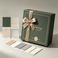 Boîte Cadeau de Luxe Verte pour Parfum, Personnalisable avec Logo, Fermeture Magnétique, Boîte Rigide en Papier, Ruban Nœud, Insert en Mousse, Matériaux Recyclés pour
