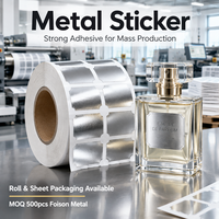 Autocollant métallique de luxe or et argent, étiquette personnalisée pour flacon de parfum et décalcomanie métallique pour vin, fabricant d'étiquettes personnalisées OEM ODM B2B