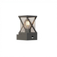 Lampe murale LED de style européen, forme carrée, pour balcon, cour, jardin, étanche IP65, base en aluminium, diffuseur en polycarbonate