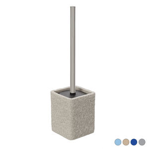 Porte-brosse WC SAND gris 10x10xH.36 cm, design carré, accessoire de salle de bain moderne - Product Image 3