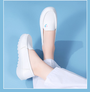 Hospital Woman Nurse Shoe Platform <strong>Loafers</strong> <strong>Lady</strong> <strong>White</strong> Nursing Work Shoes Soft Sole - Product Image 5