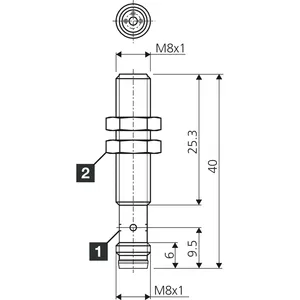 3- and 4-pin M8 and M12 <b>plug</b> connectors and PVC and PUR cable variants DCBK08MB1.5PS-T3 Inductive proximity sensor - Product Image 2
