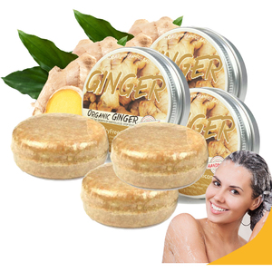Champú en Barra Vegano Orgánico de Jengibre para el Crecimiento del Cabello, Nutritivo y Refrescante, Tratamiento Herbal para la Caída del Cabello, Marca Privada al por Mayor OEM - Product Image 1