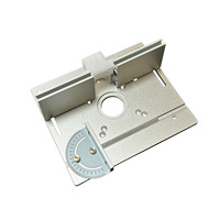 Plaque d'insertion pour table de fraisage C8 en aluminium, système de table de fraisage avec guide et butée pour le travail du bois, pour banc de travail de fraisage inversé