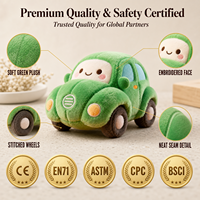 Peluche de voiture super douce fabriquée sur mesure en usine, cadeau éducatif pour enfants, motif brodé, jouet en peluche personnalisé