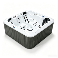 Bain à remous de luxe en acrylique, spa à domicile, système de contrôle Balboa, avec chauffe-eau, baignoire d'hydrothérapie extérieure