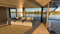 Bateau-restaurant flottant de 24m*12m pour 200 personnes avec toilettes, expérience culinaire ultime, maison flottante