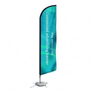 Bandera de plumas de doble cara para actividades al aire libre, bandera publicitaria resistente al viento 4S con mástil, bandera de cuchillo colorida para uso en tiendas y carreteras - Product Image 2