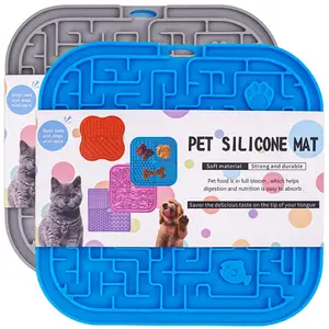 Yeni sıcak satış Pet besleme yavaş gıda köpek yalamak Mat Modern silikon Pet köpek yalamak ped yavaş yeme kaymaz yalamak Mat duş için