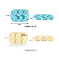 Nouveau bricolage multi-style fruits glace cadre moule fraise pastèque ananas Silicone glace moule pour gâteau outils