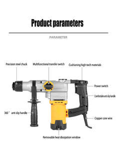 La mejor venta de taladros de martillo de demolición eléctricos de 2000W, herramientas con cable, máquina perforadora para una operación eficiente de martillo rotativo - Product Image 6