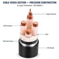 Cable de Alimentación de Bajo Voltaje con Certificación IEC 60502 RoHS, 120mm2 400mm2, 4 y 5 Núcleos, Conductor de Cobre con Aislamiento de PVC