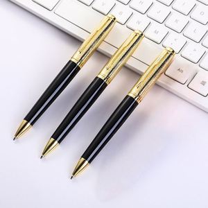 Stylo bille en métal haut de gamme pour les affaires de luxe et la promotion de cadeaux avec gravure de logo personnalisée Encre bleue/noire - Product Image 2