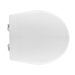 Asiento de Inodoro Redondo Blanco de 50.5 cm, Plástico, Minimalista, para Baño - Product Image 1