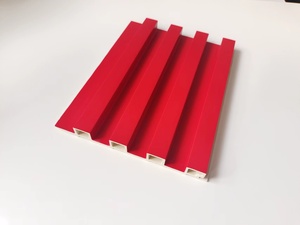 Chất lượng cao chống cháy không thấm nước WPC rãnh tường Bảng điều khiển lưới tản nhiệt trang trí tường nền cho trang trí nội thất hiện đại - Product Image 5