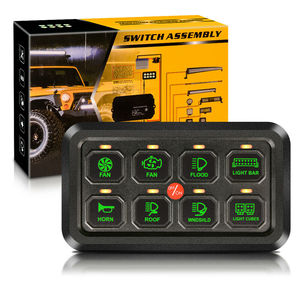 Bảng Công Tắc Màng 8 Gang Hệ Thống Rơ Le Điện Tử Điều Khiển Cảm Ứng LED Có Thể Điều Chỉnh Độ Sáng Tự Động Hộp Công Tắc Ô Tô Cho Xe Tải ATV UTV Thuyền - Product Image 1