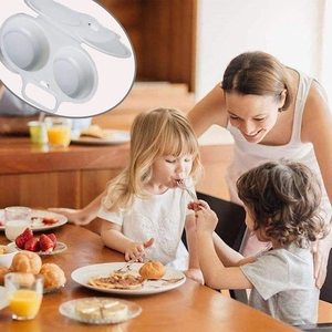 New Egg Steamer forno a microonde forma rotonda Egg Steamer Cooking Mold Egg bracconiere - Product Image 6