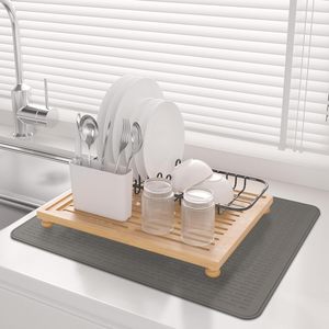 <b>Large</b> Silicone <b>Mat</b>-Heat Resistant Waterproof Non-Slip Rubber Backing Striped Pattern Multi-Purpose Kitchen Bathroom Drainage <b>Mat</b> - Product Image 2