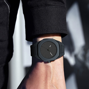 <span class=keywords><strong>Montre</strong></span> pour <span class=keywords><strong>homme</strong></span> entièrement noire, cadran minimaliste, <span class=keywords><strong>bracelet</strong></span> en métal <span class=keywords><strong>noir</strong></span>, style moderne, <span class=keywords><strong>montre</strong></span>-<span class=keywords><strong>bracelet</strong></span> à quartz - Product Image 2