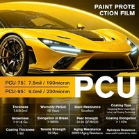 Garantía de 15 Años, Calidad Estadounidense, PCU Hidrofóbico, Policarbonato Básico Antiamarilleo, Reparación en Caliente 100%, PCU PPF Transparente para Automóviles