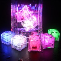 Multi Color Sparkling Luminous LED Glow Led Ice Cubes Neon Party Supplies Party Wine Glass Block Flashing Induction Luminous