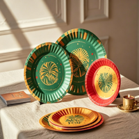 Ensemble d'assiettes en papier jetables, assiettes en papier écologiques, assiettes en papier sur le thème de Noël