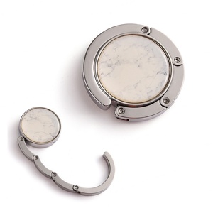 Gancho Plegable para Bolsos de Mármol Blanco, Soporte para Bolsos, Gancho para Colgar Bolsos, Soporte Popular para Bolsos - Product Image 1