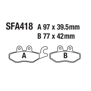 Pastiglie Freno a Disco per <span class=keywords><strong>Moto</strong></span>, Anteriori e Posteriori, per FA418 <span class=keywords><strong>Piaggio</strong></span> GTS300 <span class=keywords><strong>MP3</strong></span> 300 Yourban - Product Image 4