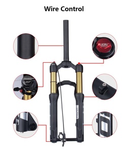 Nouveauté étudiant VTT fourche <span class=keywords><strong>avant</strong></span> amortisseur fourche pneumatique 20/24 pouces épaule/fil contrôle vélo essieu arrière fourche - Product Image 2