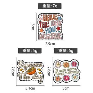 Épinglette en émail personnalisée avec impression UV de soda orange, badge en alliage de zinc mignon pour <span class=keywords><strong>les</strong></span> <span class=keywords><strong>vacances</strong></span> d'été, motivationnel - Product Image 5