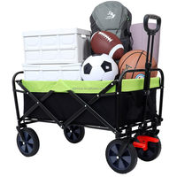 Chariot pliable robuste de 150 L, capacité de charge de 360 lb, portable avec roues pour l'extérieur
