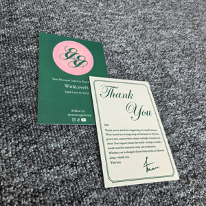 Großhandel benutzer definierte bunte Logo drucken Papier karte Geschenk Visitenkarten <span class=keywords><strong>Promotion</strong></span> benutzer definierte Gruß danke Karte für kleine Unternehmen - Product Image 4