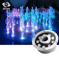 Projecteur LED RGB Submersible IP68 Water Crown avec Boîtier en Aluminium, Garantie 2 Ans pour Hôtels, Piscines, Aménagements Paysagers et Fontaines