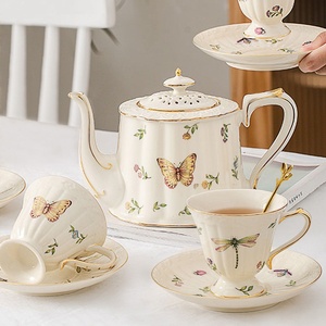 Juego <span class=keywords><strong>de</strong></span> Taza y Platillo <span class=keywords><strong>de</strong></span> Porcelana Hechos a Mano <span class=keywords><strong>de</strong></span> Estilo Rústico Vintage, Exquisito Juego <span class=keywords><strong>de</strong></span> Regalo Europeo para el Té <span class=keywords><strong>de</strong></span> la Tarde Francés - Product Image 1