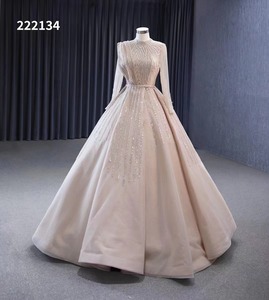 Feishiluo müslüman akşam balo Ballgown kız için yüksek boyun moda abiye giyim elbiseler - Product Image 4