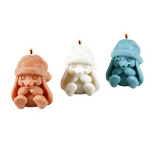 Creative Bear Family Scented <b>Candle</b> <b>Mold</b> DIY Cartoon Hatted Rabbit Plaster Doll <b>Mold</b> Valentine'S Day Gift - Product Image 5