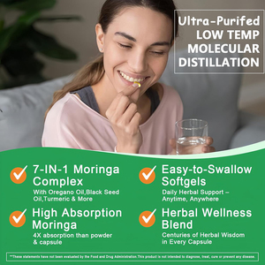 high quality Private Label Moringa softgel Boost Immunity & Providing Energy & Promote Detoxification & joint health support - Product Image 6