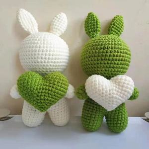 Kunden spezifische handgemachte Kawaii Amigurumi Häkel kaninchen puppe PP Baumwolle gefüllter Plüsch für Mädchen - Product Image 5