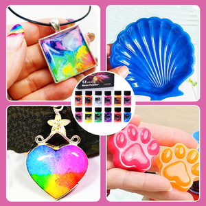 LEQU Happy And Fun Ensemble de 12 poudres néon pour la décoration des ongles et les loisirs créatifs - Product Image 5