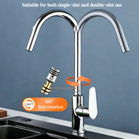 Robinet de cuisine et de salle de bain moderne pour hôtel, mélangeur rotatif chaud/froid, finition chromée, montage sur plan, facile à installer - Grande Vente