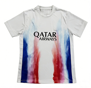 Ropa Deportiva de Fútbol de Verano, Diseño Personalizado Estampado 2025/26, Traje de Entrenamiento París, Camiseta Local, Cuello Redondo, Secado Rápido, Manga Corta, Poliéster - Product Image 1